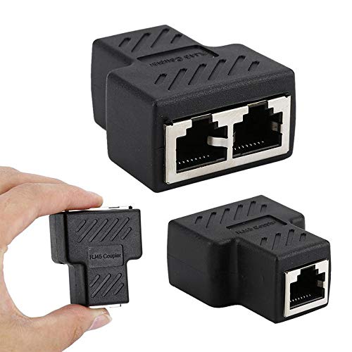 2 piezas RJ45 Lan cable interruptor divisor adaptador para extensión, enchufe distribuidor de red en Y conector Ethernet 1 a 2 puerto hembra dual en T acoplador de red de acoplamiento modular blindado 2 piezas RJ45 Lan cable interruptor divisor adaptador para extensión, enchufe distribuidor de red en Y conector Ethernet 1 a 2 puerto hembra dual en T acoplador de red de acoplamiento modular blindado