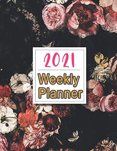 2021 Weekly Planner: Floral Week, Weekly and Notes Standard Professional Calendar | BEST QUALITY | 8,5x11 | BEST gift for kids, boys , girls | Place your order now |