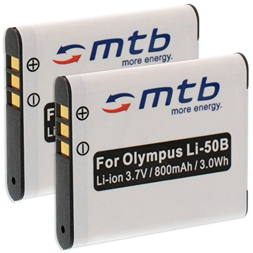 2X Batería Li-50b para Olympus VH-510, VH-520, VR-340, VR-350, VR-360, XZ-1, XZ-10. (Ver descripción)