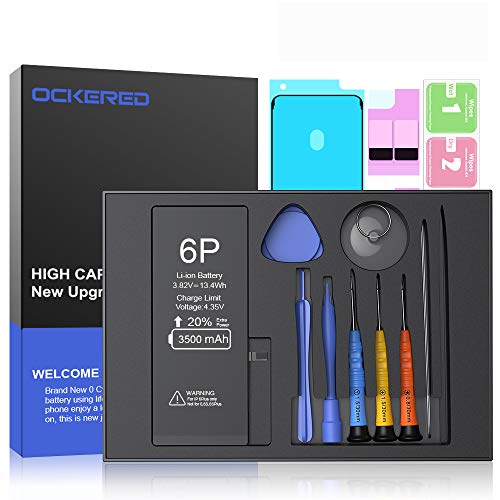 3500mAh Batería para iPhone 6 Plus de Alta Capacidad, Batería iPhone 6 Plus con 20% más de Capacidad Que la batería Original y con Kits de Herramientas de reparación, La Garantía de 24 Meses 3500mAh Batería para iPhone 6 Plus de Alta Capacidad, Batería iPhone 6 Plus con 20% más de Capacidad Que la batería Original y con Kits de Herramientas de reparación, La Garantía de 24 Meses