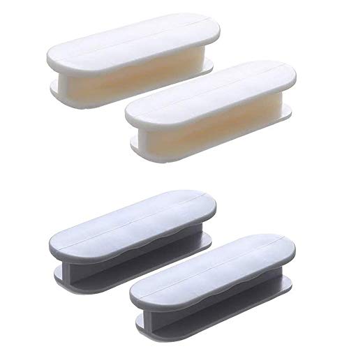 4 pcs Manija Autoadhesiva para Puertas y Ventanas,Tiradores de Puerta de Armario, Manijas Autoadhesivas para Muebles para Puertas, Cajones, Ventanas de Vidrio, Refrigerador (Beige y Gris)