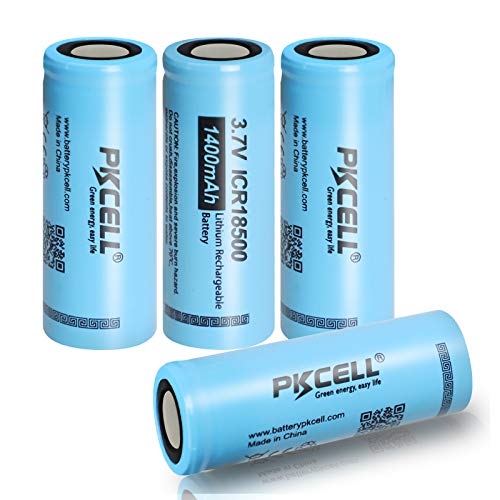 4 unids PKCELL 3.7V 1400Mah batería recargable de litio 18500 Batteies de iones de litio para linternas 4 unids PKCELL 3.7V 1400Mah batería recargable de litio 18500 Batteies de iones de litio para linternas
