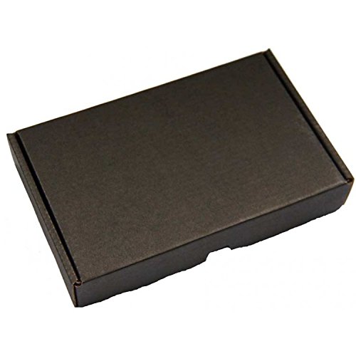 5 cajas de cartón pequeñas y planas para envío, tamaño A6, color negro, 17 x 10,5 x 3 cm, 5 unidades