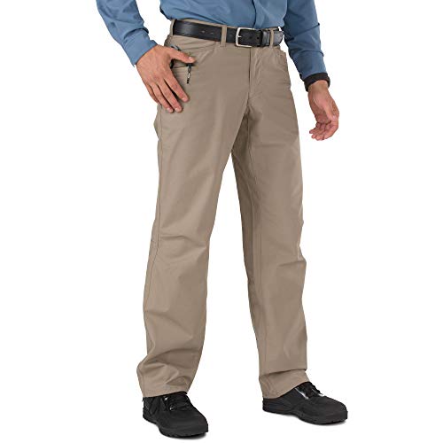 5.11 Pantalones tácticos Ridgeline Covert para Hombre, Acabado de teflón, Tela de polialgodón, Estilo 74411, Hombre, 74411-070, Piedra, 31W / 32L