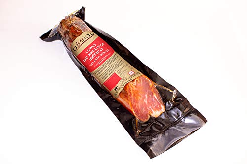 aBeiou. LOMO IBERICO DE BELLOTA 50% RAZA IBERICA. CERTIFICADO garantia Hycer. Curado artesanalmente en Guijuelo (Salamanca) Embutidos Ibericos de Bellota. Envasado al vacio. Pieza 450grs aprox.