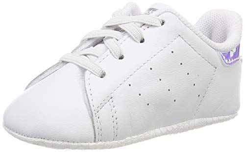 adidas Stan Smith Crib, Zapatillas Unisex niños, Blanco (Footwear White/Footwear White/Silver Metallic 0), 18 EU