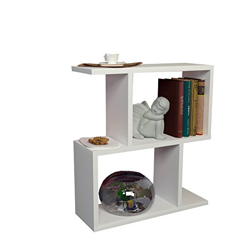 Alphamoebel Mesas auxiliares, Material de Madera, Blanco, 50 x 17,5 x 55,4 cm Alphamoebel Mesas auxiliares, Material de Madera, Blanco, 50 x 17,5 x 55,4 cm