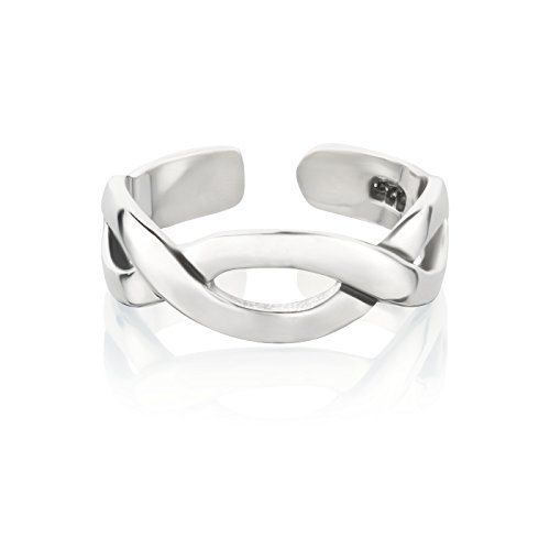 Anillo de Dedo de Pie Plata 925,Anillo para dedo del pie tamaño ajustable, Diámetro 16mm ajustable, Modelo 26 Infinity Anillo de Dedo de Pie Plata 925,Anillo para dedo del pie tamaño ajustable, Diámetro 16mm ajustable, Modelo 26 Infinity