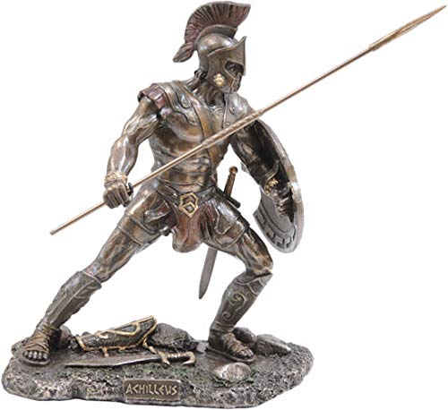 Aquiles Mitología Griega Héroe/Guerrero (Estatua de Bronce/Escultura 12.5cm / 4.9 Pulgadas)