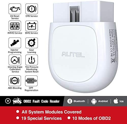 Autel MaxiAP AP200 OBD2 - Adaptador de escáner con Todos los diagnósticos de Sistema, 19 Funciones Especiales y AutoVIN (edición Bluetooth de MaxiCom MK808)