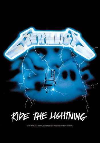 Bandera metálica – Ride the Lightning Música posterflaggen – Medidas 75 x 110 cm