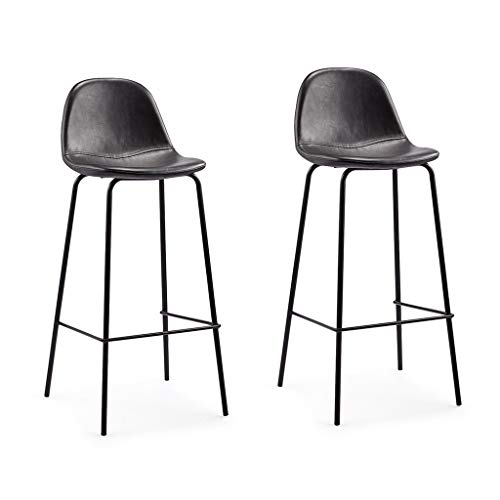 BAR STOOL LHY - Taburete de bar creativo para el hogar, respaldo para el hogar, silla alta, giratoria, taburete para desayuno, restaurante, taburete antideslizante (color: negro, tamaño: 65 cm) BAR STOOL LHY - Taburete de bar creativo para el hogar, respaldo para el hogar, silla alta, giratoria, taburete para desayuno, restaurante, taburete antideslizante (color: negro, tamaño: 65 cm)