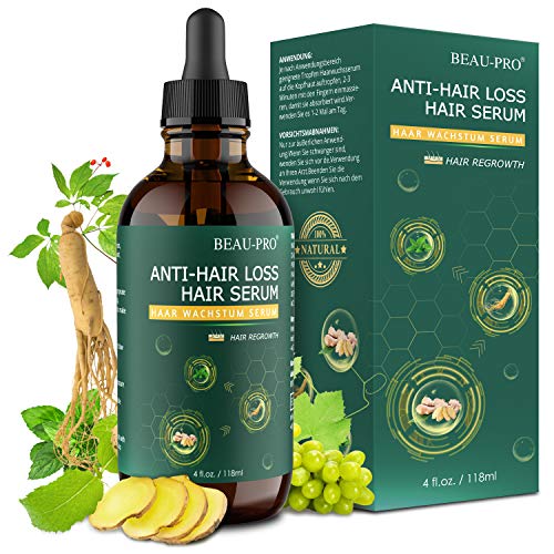BEAU-PRO Serum Anticaida Pelo, 118ML Nueva Serum Crecimiento Cabello con Jengibre, Ginseng, Biotina, Serum Cabello para Crece Pelo Rapido, Reparar los Folículos Pilosos, Engrosar y Nutrir el Pelo BEAU-PRO Serum Anticaida Pelo, 118ML Nueva Serum Crecimiento Cabello con Jengibre, Ginseng, Biotina, Serum Cabello para Crece Pelo Rapido, Reparar los Folículos Pilosos, Engrosar y Nutrir el Pelo