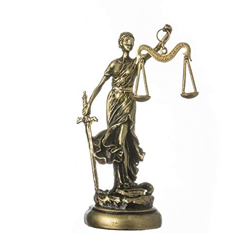 BeautifulGreekStatues - Figura decorativa para abogado, diseño de diosa griega, color bronce