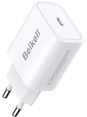 Beikell 20W Cargador USB C, Cargador Móvil USB C Power Delivery 3.0 Carga Rápida y USB QC 3.0 para iPhone 12/12 pro/12 pro max/11/11 pro max, iPad, Huawei, Xiaomi y Más Beikell 20W Cargador USB C, Cargador Móvil USB C Power Delivery 3.0 Carga Rápida y USB QC 3.0 para iPhone 12/12 pro/12 pro max/11/11 pro max, iPad, Huawei, Xiaomi y Más