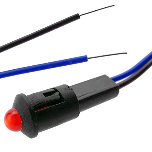 BeMatik - Luz LED piloto de 8mm 220VAC de color rojo (QW017)