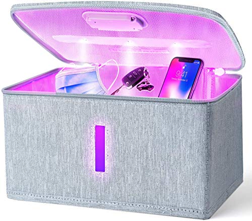 Bolsa Esterilizadora UV Caja Desinfectante UV Portátil con 12 Lámparas de Desinfección UVC Carga Usb One Key 5min Kills 99% Limpiador de Desinfección Para Herramientas de Belleza/Biberones YOMERA