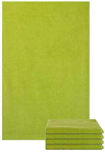 Brandsseller - Juego de 5 paños de microfibra, 45 x 65 cm, color verde claro
