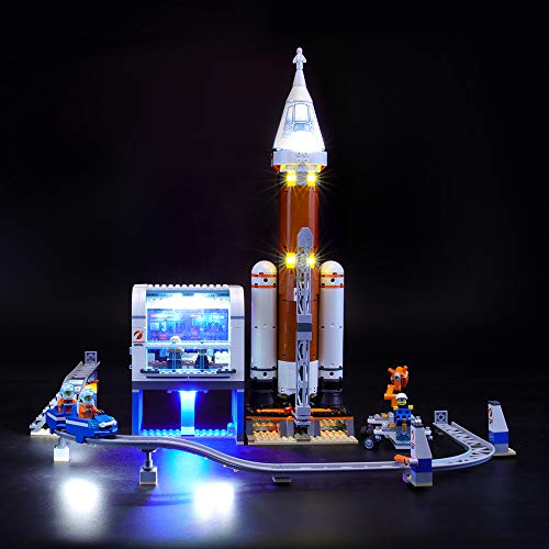 BRIKSMAX Kit de Iluminación Led para Lego City Space Port Cohete Espacial y Centro de Control,Compatible con Ladrillos de Construcción Lego Modelo 60228, Juego de Legos no Incluido