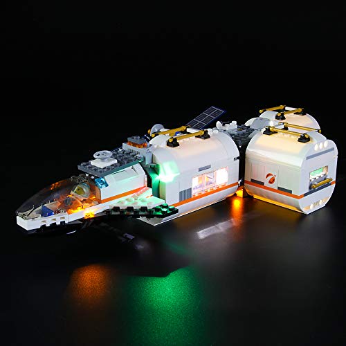 BRIKSMAX Kit de Iluminación Led para Lego City Space Port Estación Espacial Lunar,Compatible con Ladrillos de Construcción Lego Modelo 60227, Juego de Legos no Incluido