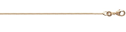 Cadena Fine en chapado en oro – Malla Gourmette Diamantada – Longitud 42 cm – Anchura 1 mm