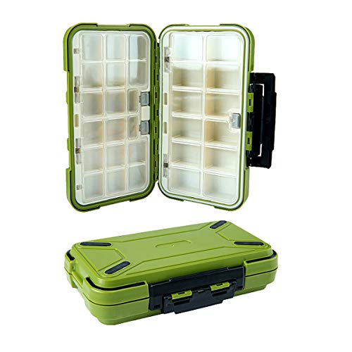 Caja para Aparejos Pesca,RoadLoo Plástico Caja Pesca con Transparente Compartimentos con Divisores Ajustables Fishing Tackle Box para Señuelos de Pesca Nadadores Pequeños Accesorios de Pesca (Verde) Caja para Aparejos Pesca,RoadLoo Plástico Caja Pesca con Transparente Compartimentos con Divisores Ajustables Fishing Tackle Box para Señuelos de Pesca Nadadores Pequeños Accesorios de Pesca (Verde)