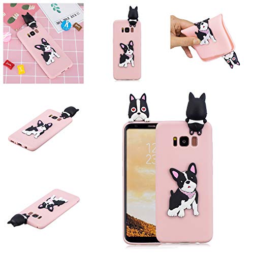 Carcasa para Samsung Galaxy S8 Plus, CrazyLemon 3D linda y moderna con diseño de pequeño bulldog de pie, de silicona TPU suave, protección completa, antigolpes para Galaxy S8 Plus – Pattern04 Carcasa para Samsung Galaxy S8 Plus, CrazyLemon 3D linda y moderna con diseño de pequeño bulldog de pie, de silicona TPU suave, protección completa, antigolpes para Galaxy S8 Plus – Pattern04
