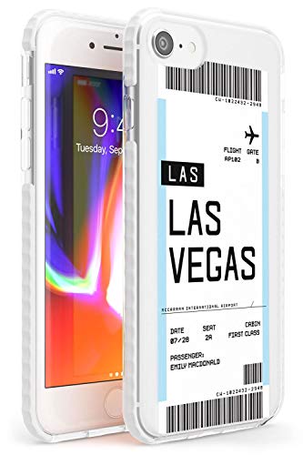 Case Warehouse Tarjeta de embarque Personalizada Las Vegas Impact Funda para iPhone 7/8 / SE TPU Protector Ligero Phone Protectora con Personalizado Viajero