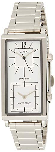 Casio Ltp-e151d-7b Reloj Analogico Para Mujer Caja De Metal Esfera Color Gris