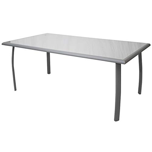 CHILLVERT KCH434 - Mesa de Jardín Portofino Aluminio y Cristal 180 x 100 x 75 cm Gris