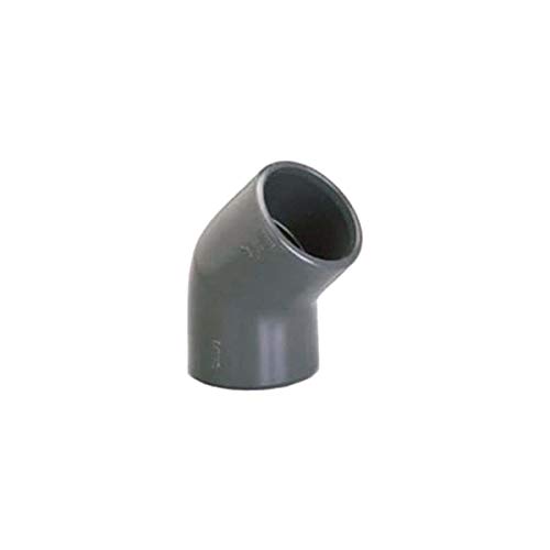 Codo PVC presión PLASSON - Para encolar - 45° - Diámetro 75 mm - Hembra-hembra - 39362K