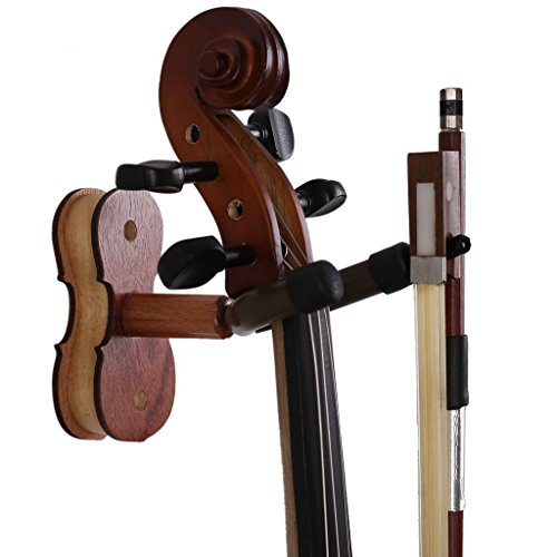 colgador de violín gancho de madera respetuoso del medio ambiente gancho de pared para hogar y estudio desmontable accesorios para violín (púrpura)