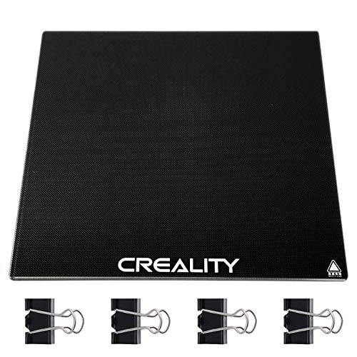 Creality Ender 3 Cama calefactada Placa de vidrio,Creality Placa de VidriomTemplado Mejorado Impresora 3D,Ender 3 Cama Caliente Cristal Plataformas de impresora 3D,235 x 235 x 4 mm