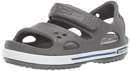 Crocs Crocband II Sandal PS K, Sandalias Unisex Niños, Gris (Slate Grey/Blue Jean), 20/21 EU