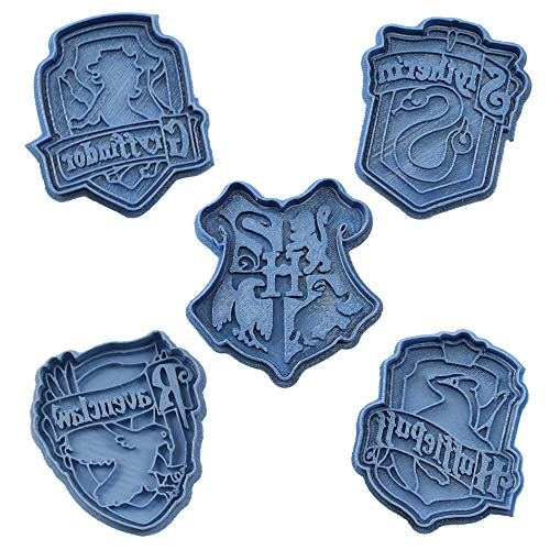 Cuticuter Hogwarts Harry Potter Pack Cortador de Galletas, Azul, 16x14x1.5 cm, 5 Unidades