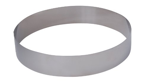 De Buyer 3989.24 - Molde redondo para tartas de acero inoxidable (altura: 4,5 cm, diámetro: 24 cm, 1 pieza)