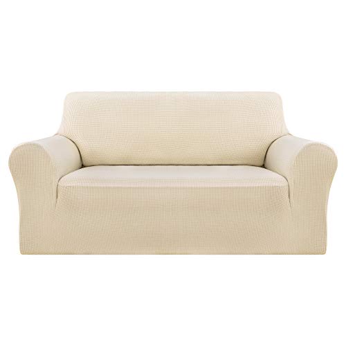 Deconovo Funda de Sofá 2 Plazas Protector Elástica para Muebles Beige Deconovo Funda de Sofá 2 Plazas Protector Elástica para Muebles Beige
