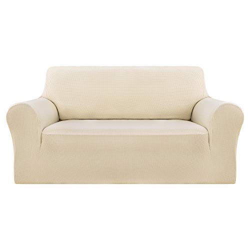 Deconovo Funda de Sofá 2 Plazas Protector Elástica para Muebles Beige