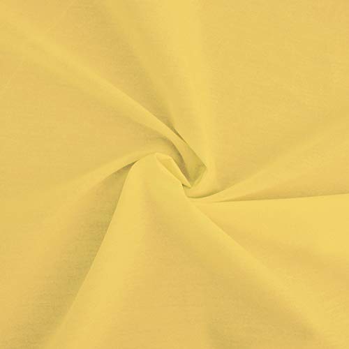 designers-factory - Tejido de popelín de algodón 100% - disponible en 11 colores (Amarillo, 1m x 1m46)