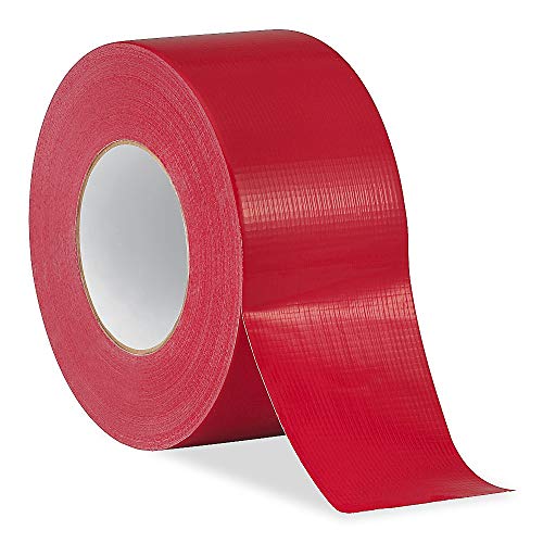 Diamond Packaging - 1 rollo - Cinta adhesiva roja de guirnalda/conducto Tamaño: 48 mm x 50 m. Cinta de encuadernación de tela resistente al agua