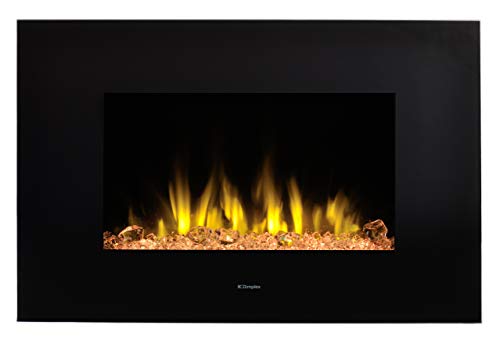 DIMPLEX Toluca Wall-mountable Fireplace Eléctrico Negro Interior - Chimenea (230 V, 50 Hz, 2000 W, 10 W, 2000 W, 820 mm)
