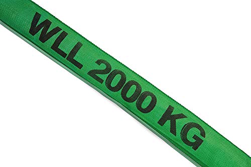 Dolezych Eslinga Redonda de Doble Revestimiento; Capacidad de Carga de 2000 kg; 1 m de Longitud Útil; Verde