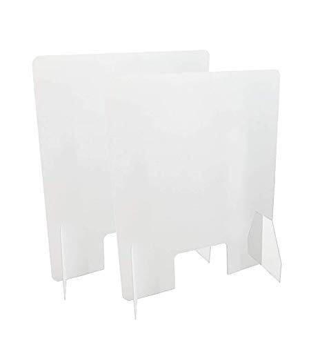 DQSG Dos Mamparas de metacrilato MOSTRADOR, 60 de Ancho x 80 cm de Alto, con ventanilla de 15 x 26 cm, Transparente DQSG Dos Mamparas de metacrilato MOSTRADOR, 60 de Ancho x 80 cm de Alto, con ventanilla de 15 x 26 cm, Transparente