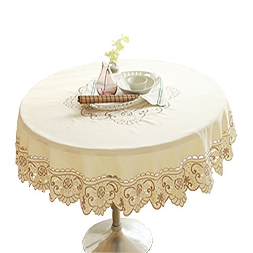 Eanshome elegante camino de mesa mantel de mesa diámetro 175cm Eanshome elegante camino de mesa mantel de mesa diámetro 175cm