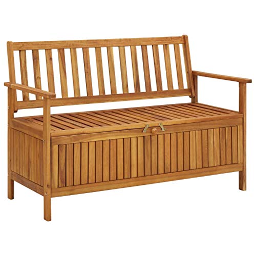 FAMIROSA Banco de almacenaje de jardín Madera Maciza Acacia 120 cm (20kg) FAMIROSA Banco de almacenaje de jardín Madera Maciza Acacia 120 cm (20kg)
