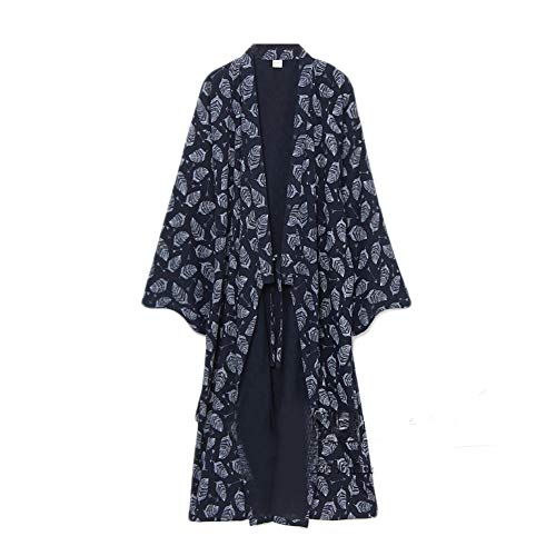 Fancy Pumpkin yukata de los hombres Robes Kimono Robe Khan Pijamas de ropa al vapor [Talla M]