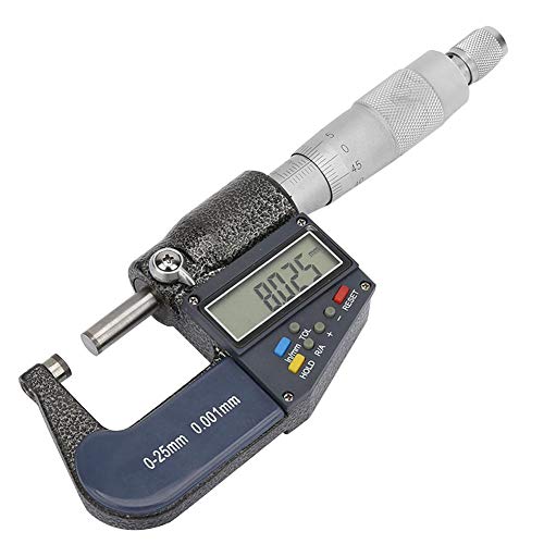 fegayu Micrómetro Digital portátil de Espesor, micrómetro electrónico, para medir Demasiado Calibre de medición
