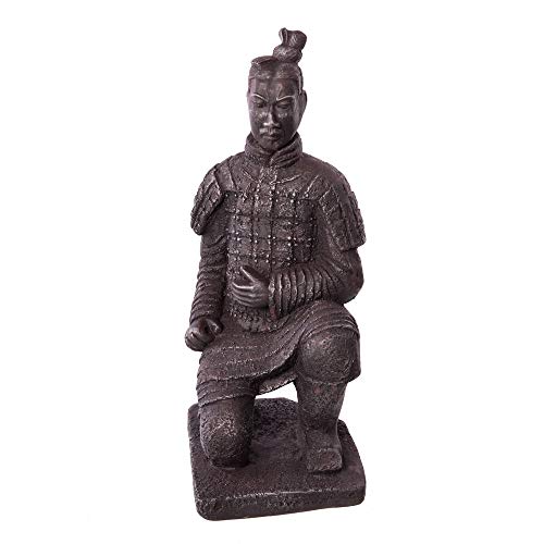 Figura de Guerrero de cerámica Gris Oriental para decoración de Exterior - LOLAhome
