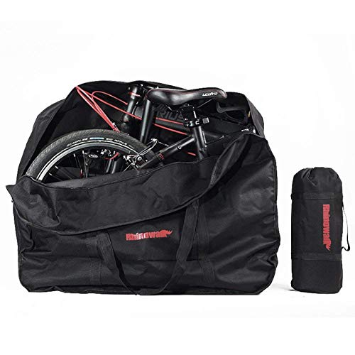 G-raphy Bolsa Transporte Bicicleta Plegable, Bolsa de Almacenamiento de Bici Bolsa para el Manillar Bolso Plegable para el Envío de Viajes Aéreos, 20 Inch (Negro)