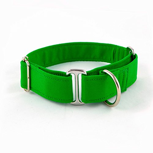 Galguita Amelie, 3cm Ancho Talla S (20cm - 29cm), Collar para Perro antiescape. Verde.